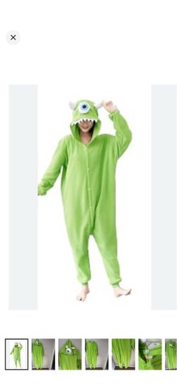 Monsters Inc. Kigurumi Adult Mike Wazowski Halloween fleece costume adult size XL
