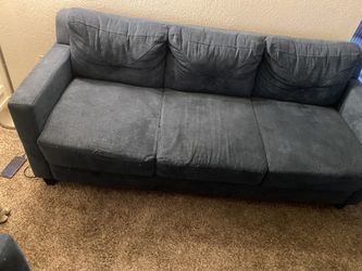 Blue Couch For Sale Asap! + Coffee Table/storage 