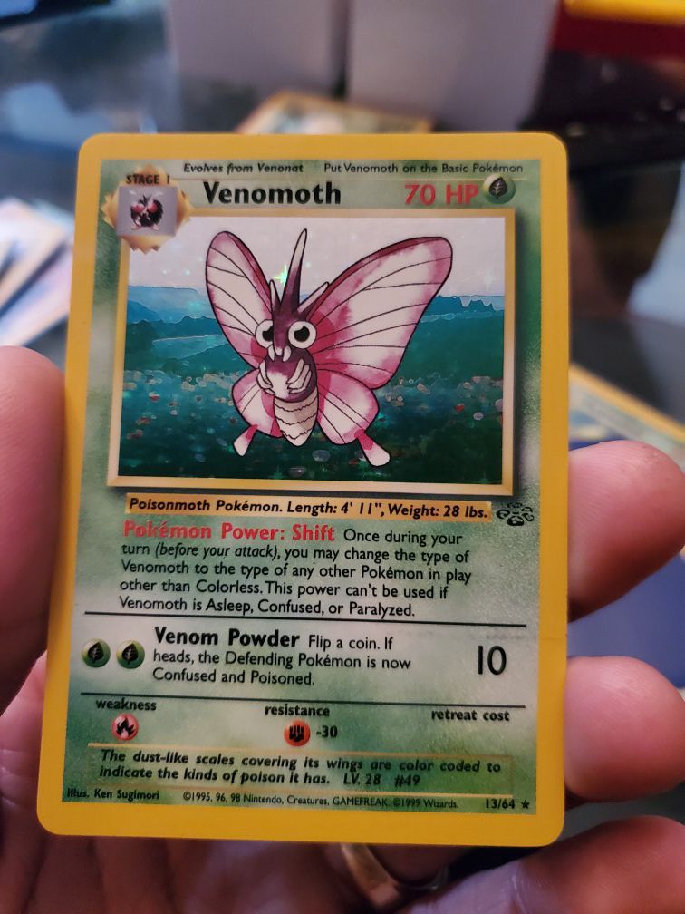 Pokemon Card Venomoth Holo Super Mint Condition