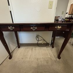 Cherry Wood Console Table/Desk $75