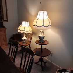 2 Antique Limoge lamps
