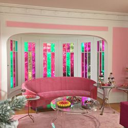 Mauve Dusty Pink Velvet Custom Upholstered Couch