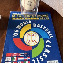 2006 World Baseball Classic Official Ball And Program - Inaugural Season