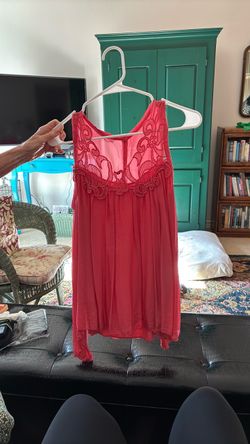 Coral sheer top