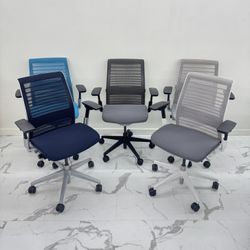 LIKE NEW STEELCASE THINK V2 CHAIRS, FULLY LOADED WITH LUMBAR SUPPORT! VARIETY OF COLORS AVAILABLE!