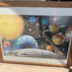 Cuadro De  Los Planetas Buenas Condiciones De Madera 