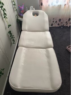 Massage bed table white