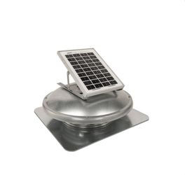 Master Flow Galvanized Steel 15 Watt Solar Powered Static Roof Vent Mount Attic Fan