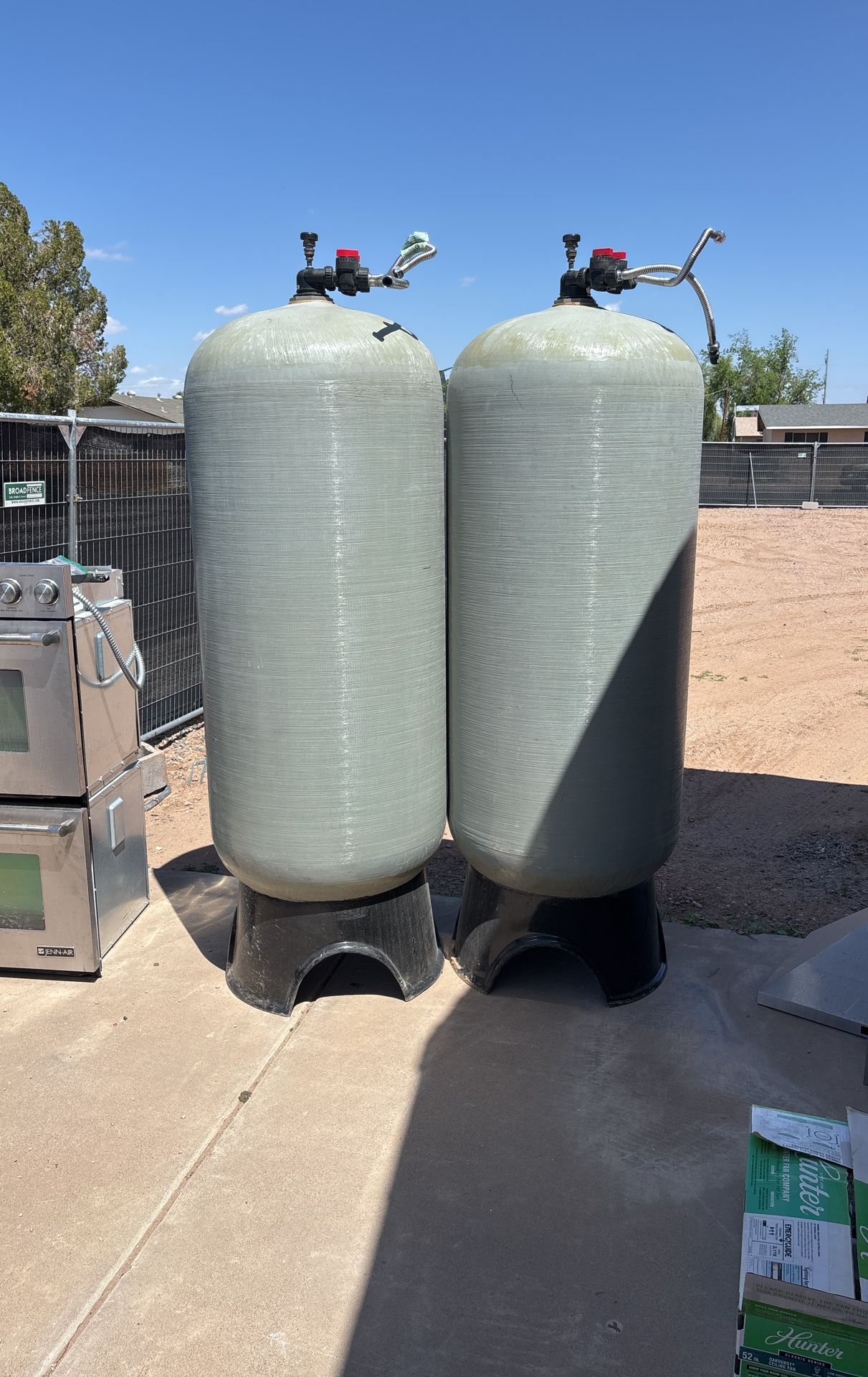 Fiberglass Water Retention Tank.