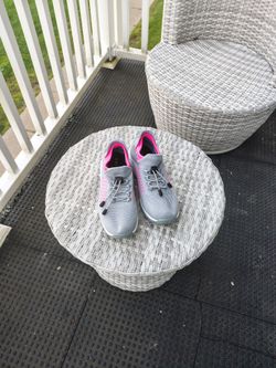 Women's Lightweight Comfort Walking Shoes - Gray/Pink - Size 39