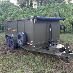 New 2026 AMP 7 x 14 high side 14k dump trailer
