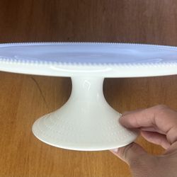 Vintage Milk Glass Cake Stand