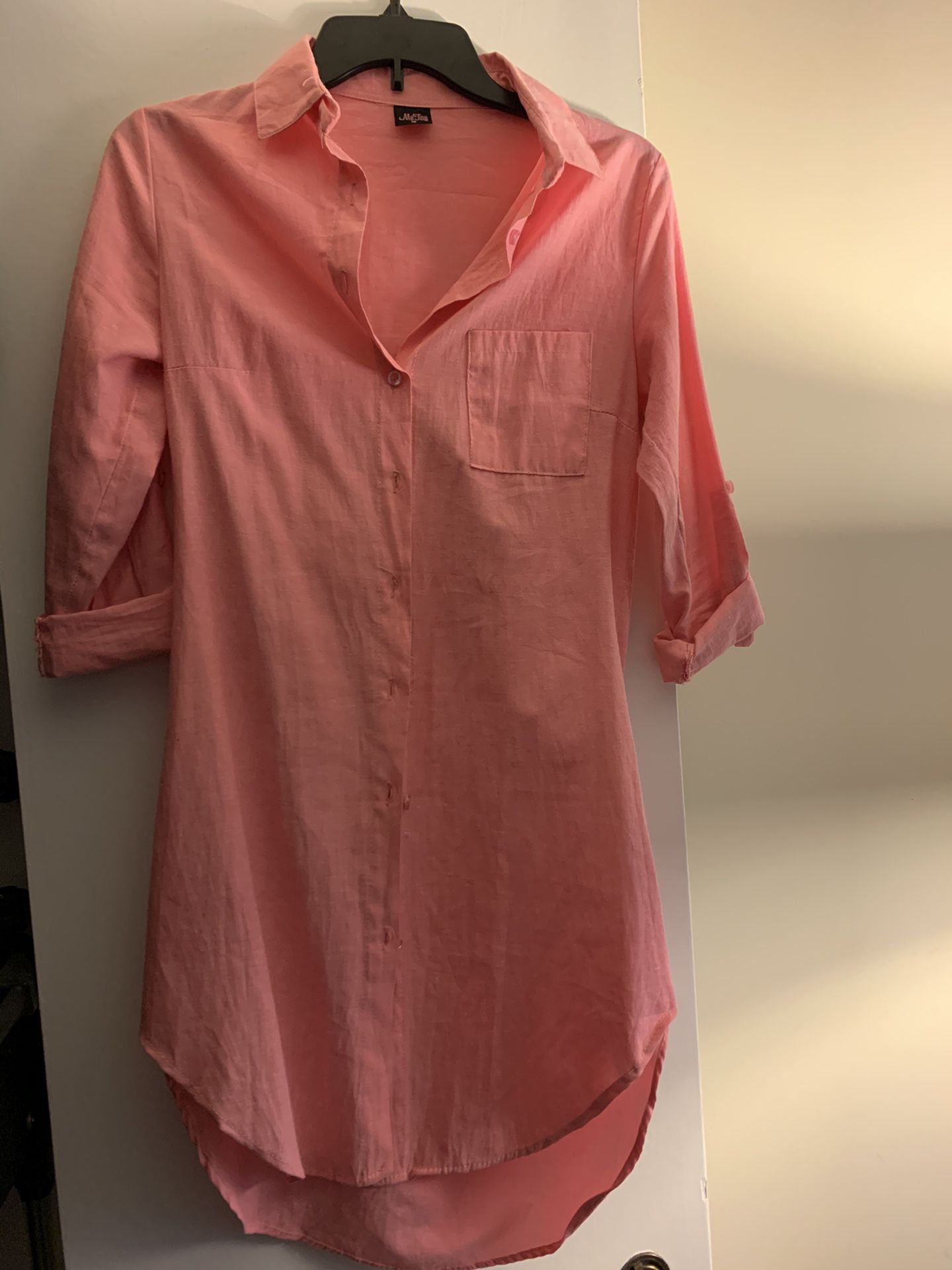 Pink shirt dress👚