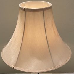 Small (20.5"H w/large shade) Metal TABLE LAMP (requires 7 Watt Bulb - not included) - firm posted price w/large shade.
