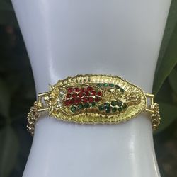 Virgin Of Guadalupe Gold Plated Bracelet/Oro láminado Pulsera Virgen De Maria