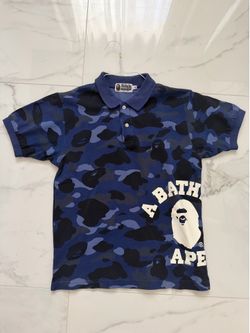 Bape camo white logo collared  Asia sizing Small
