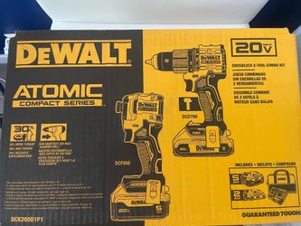 Dewalt ATOMIC 20V MAX Lithium-Ion Cordless 2-Tool Combo Kit with 5.0 Ah and 2.0 Ah Batteries, Charger and Kit Bag