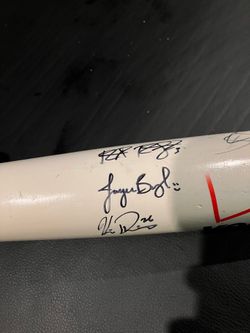 Circa 2004 Brooklyn Cyclones Team Signed Bat - Verizon Promo - Bobby Malek Era + 12 Autos