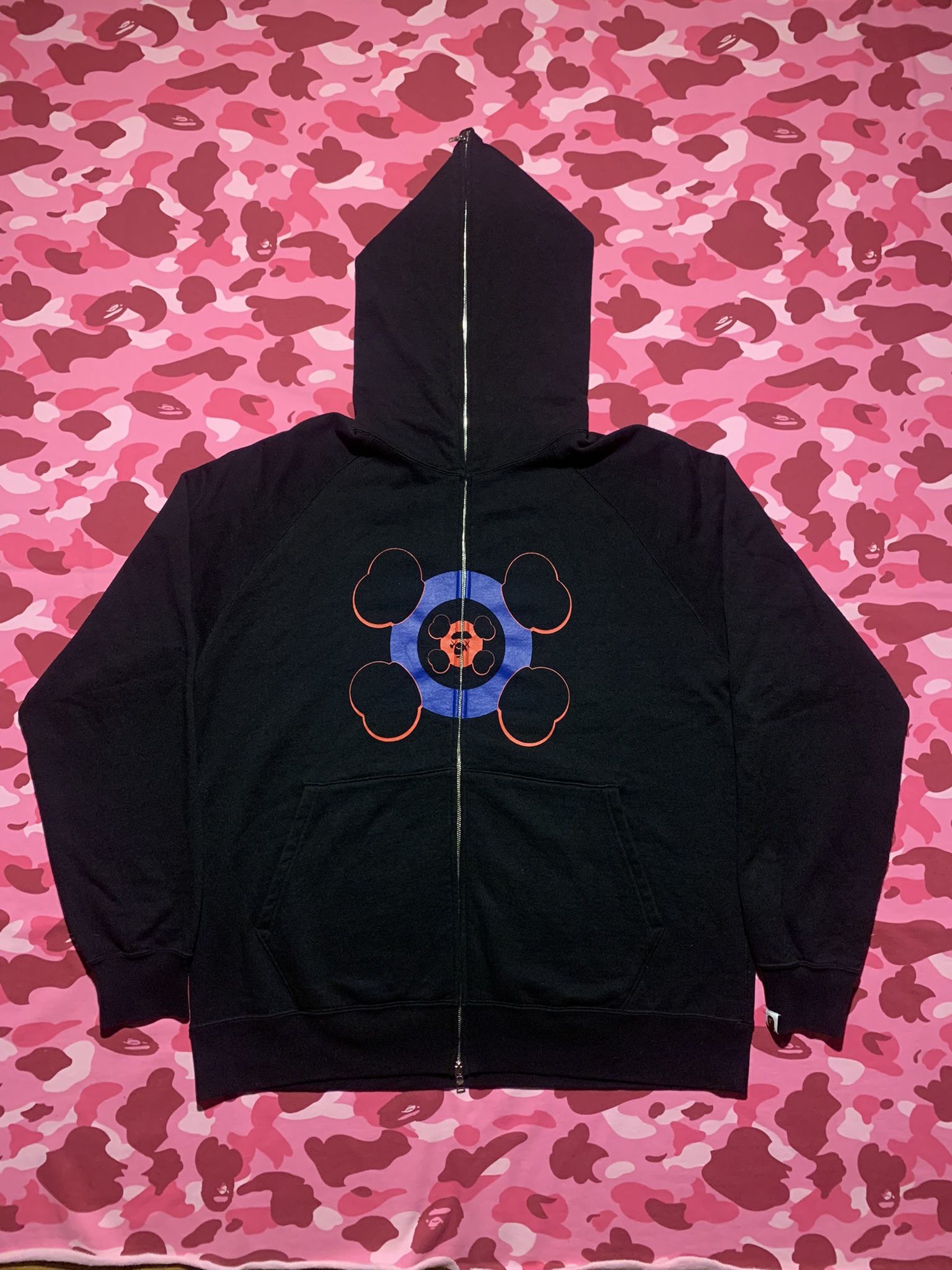 06’ Bape X Kaws Bullseye Full Zip Hoodie
