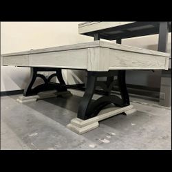New Eiffel Weathered Grey Pool Table with Dining Top Option