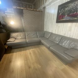 Vintage Modern Leather Sectional  Free Delivery 