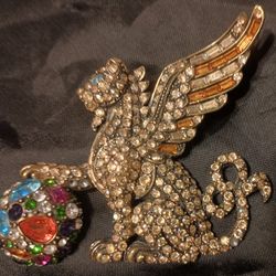 Heidi Daus Griffin Brooch