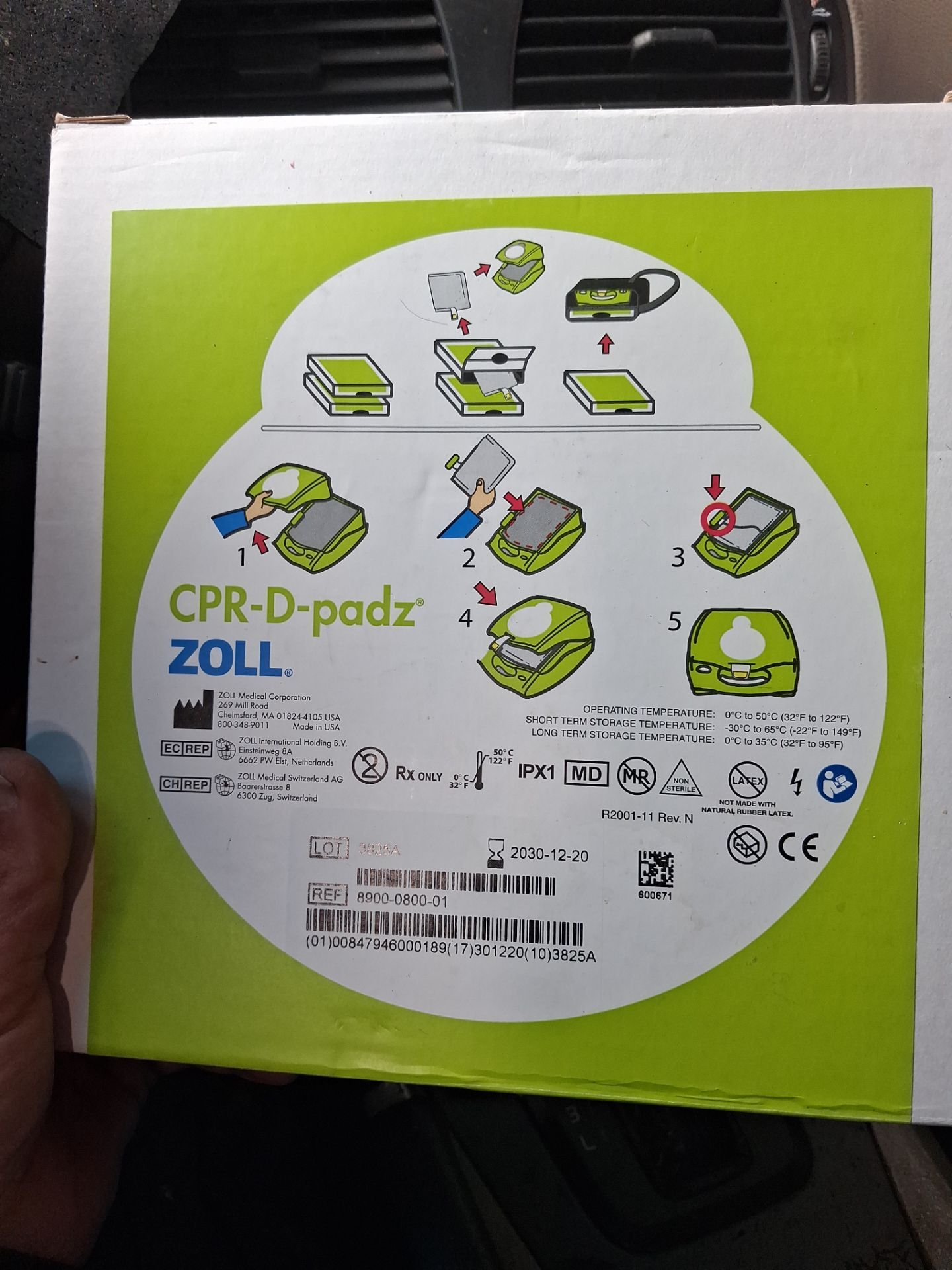 NEW Zoll CPR-D-padz AED Defibrillator Electrodes - REF 8(contact info removed)-01 - Exp 2026-07-03