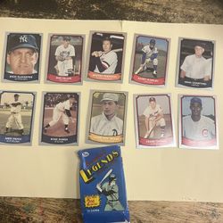 Rare Legends Baseball Collectible Cards  