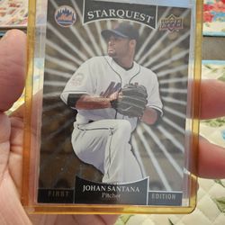 New York Mets Johan Santana 2009 Upper Deck First Edition Starquest Insert Baseball Card