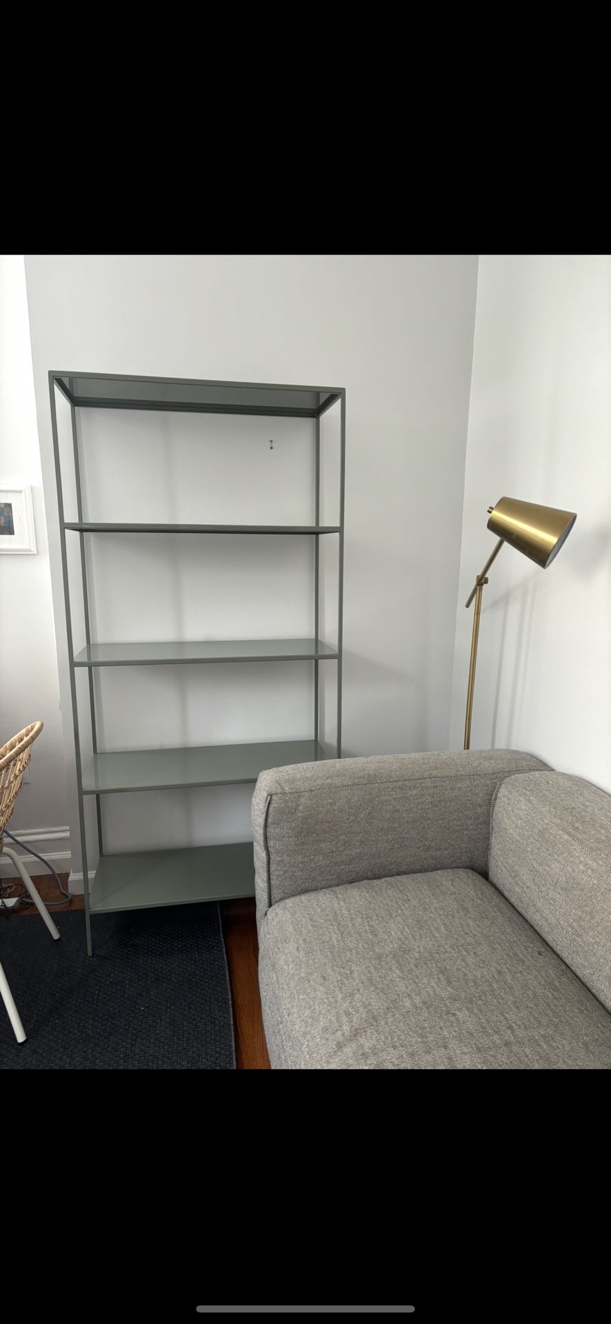Custom Sage room & board Steel Bookshelf
