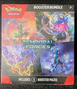 Pokemon Bundle Booster (6 packs) Temporal Forces Scarlet Violet