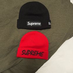 Supreme Beanies Red Black O/S