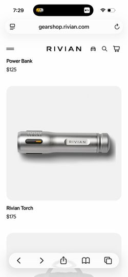 Rivian car flashlight/torch