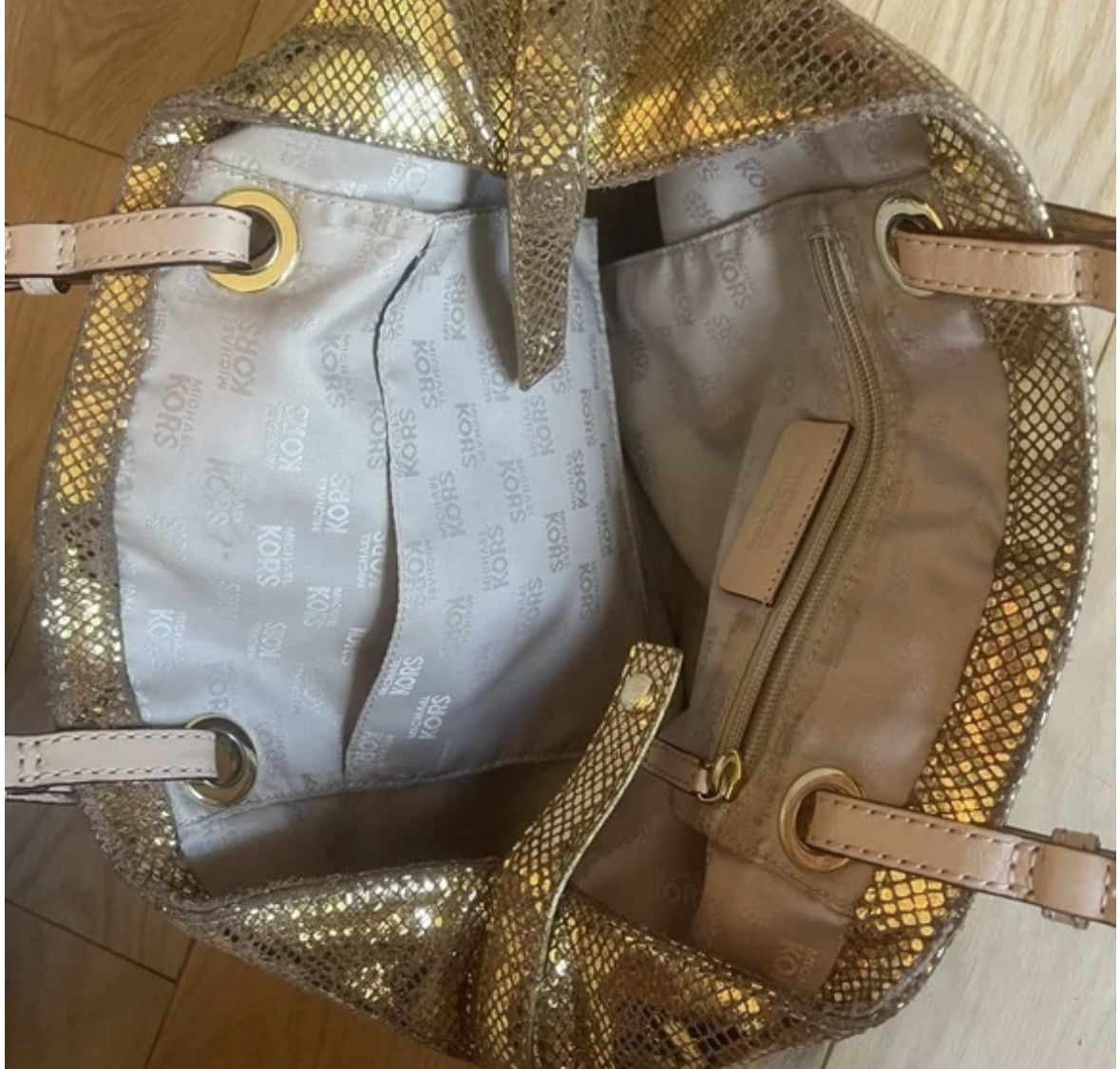 Gold Michael Kors Purse