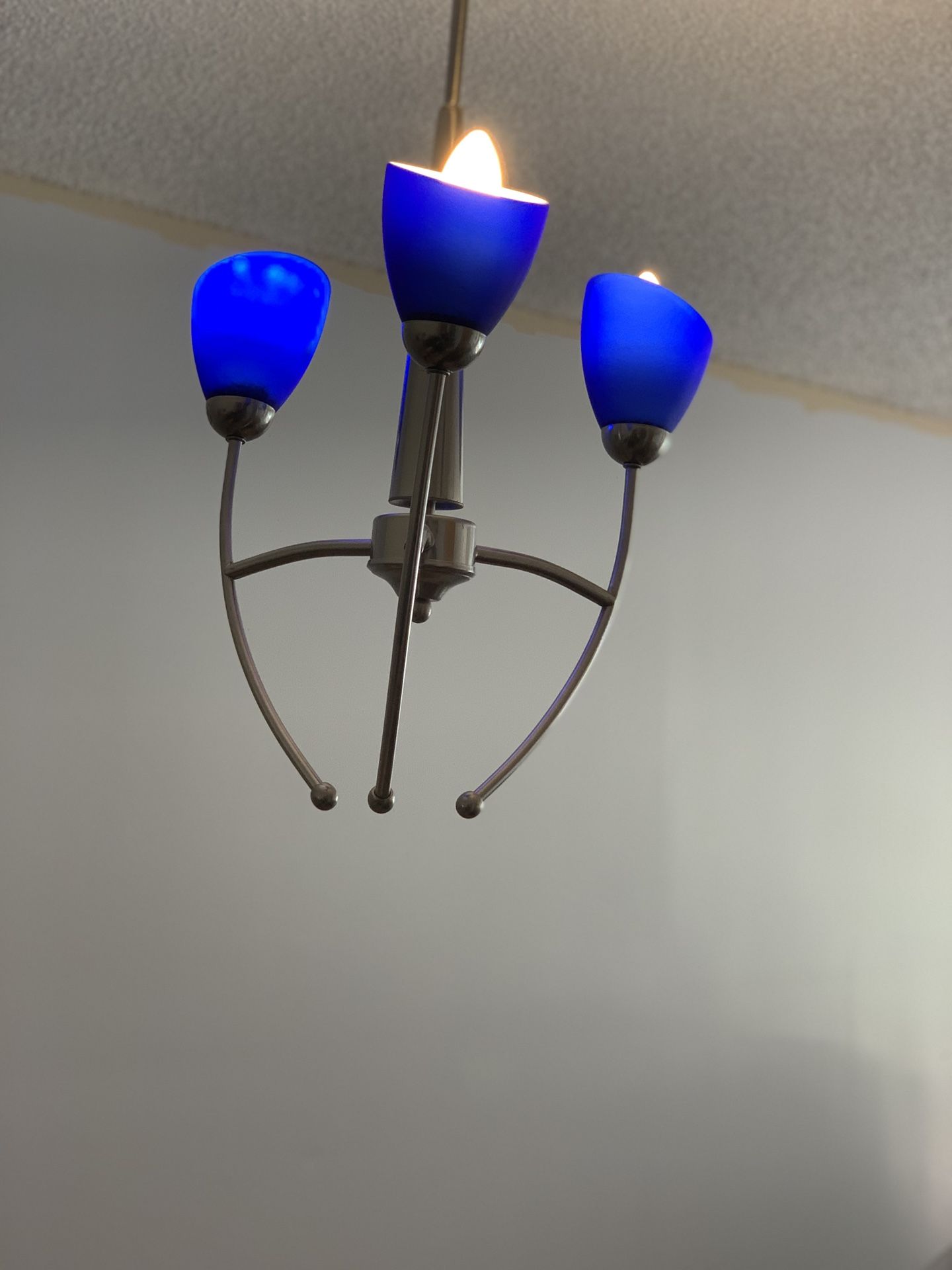 Blue retro chandelier