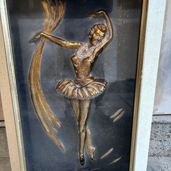 Ballerina Shadowbox Wall Art Antique