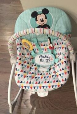 Bright Starts Disney Baby Mickey Mouse Infant to Toddler Rocker Seat - Happy Triangles