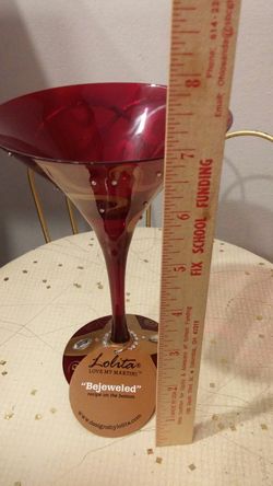 Lolita New Bejeweled Martini Burgundy & Gold