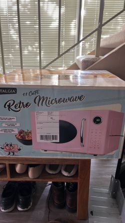 New Pink Retro Looking Microwave
