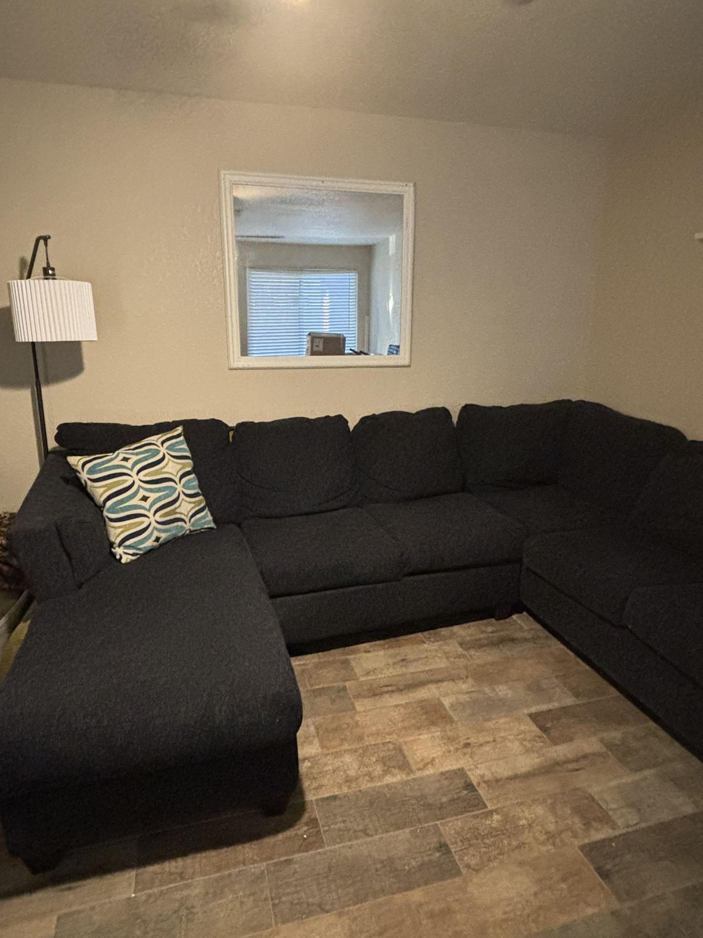 Large Navy Sectional