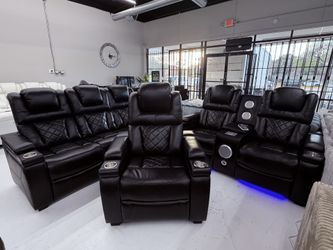 Recliner Black 3 Pc 