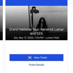 Concert Tickets Kendrick Lamar SZA 