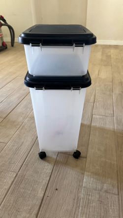 Airtight Pet Food Storage Containers with Wheels