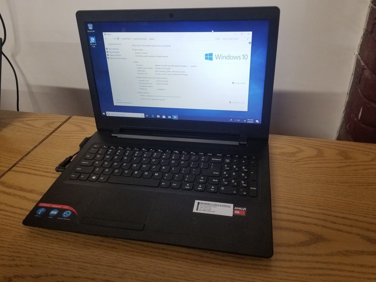 LENOVO IDEAPAD 110 LAPTOP WITH FULL SIZE KEYBOARD (SHOP13)