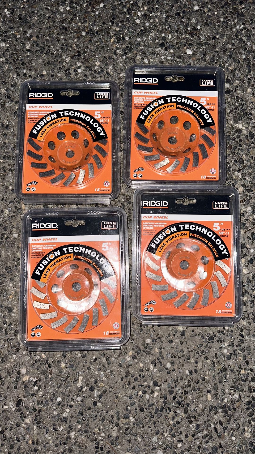 RIDGID 5 in. 18-Segment Turbo Cup Grinding Wheel Power Tool Accessory