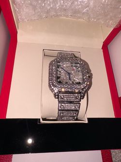Cartier watch moissaanite