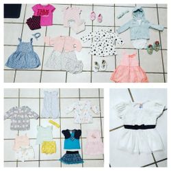 Huge Lot of Babygirl Toddler Clothes Size 12M