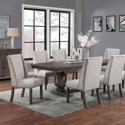 LARGE FORMAL DINING TABLE WITH 8 CHAIRS 