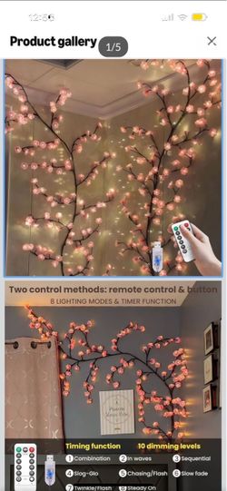 Cherry led tree branch lights