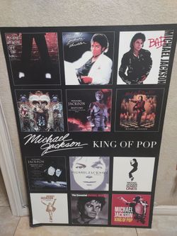 Michael Jackson King of Pop 12 album covers. 3 ft tall poster